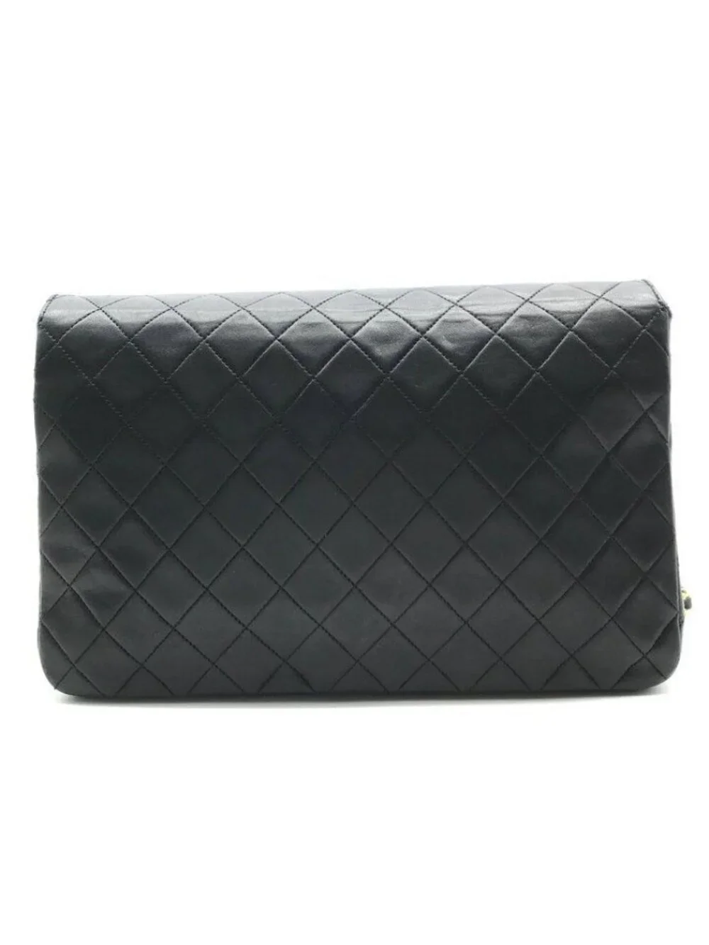 Chanel CC Logo Quilted Leather Turnlock Chain Shoulder Bag Black